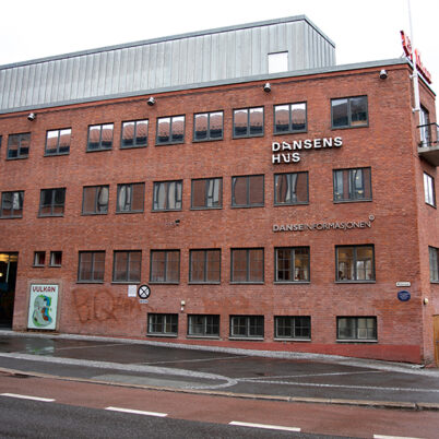 Offices of Dance Info Norway, a brick house.